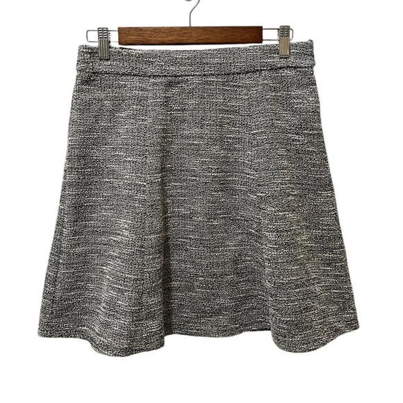 Loft Women's Textured Knit Fit Flare Flirty Skirt Size Small Black White NWT - Picture 10 of 10
